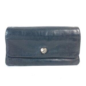 CHROME HEARTS heart Judy Long Wallet Flap Long Wallet Leather Black